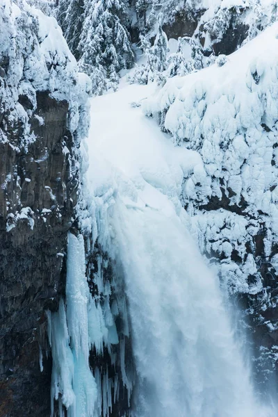 Blick Auf Den Wasserfall Winter — Stockfoto
