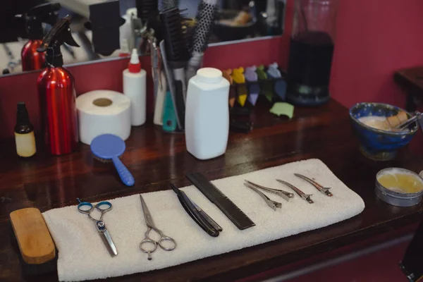 Diverse Barber Tools Kaptafel Kapper — Stockfoto