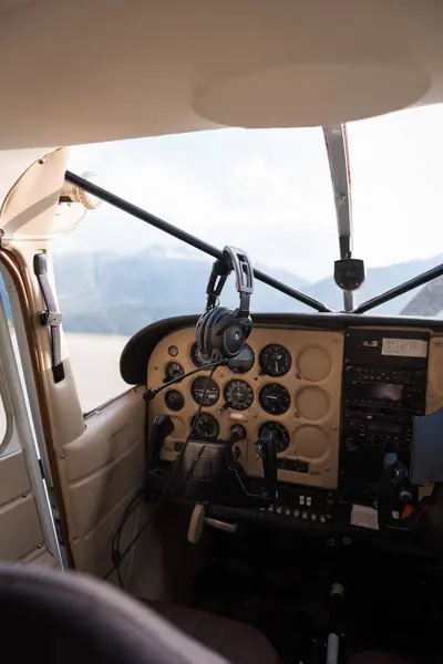 Interior Cockpit Aeronaves Vazias — Fotografia de Stock