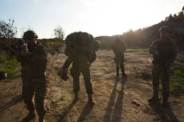 Military Soldiers Training Together Military Training — Stock Photo, Image