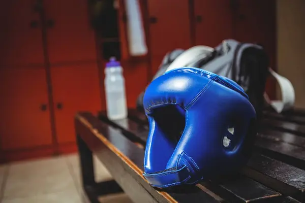 Primer Plano Del Casco Boxeo Casillero — Foto de Stock