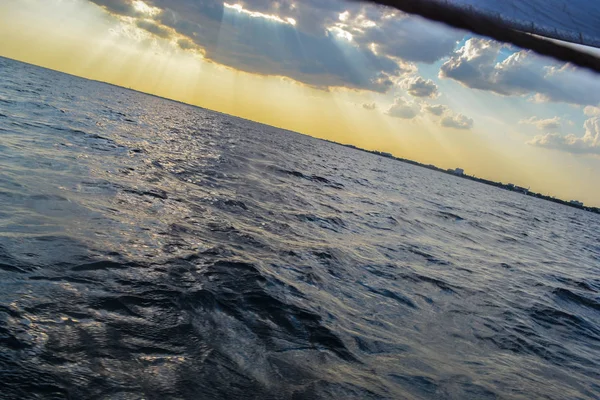 Passeio Barco Mar Pela Manhã — Fotografia de Stock