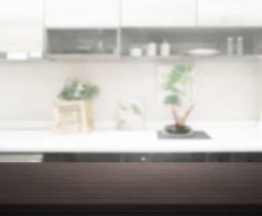 Masa üstü ve arka plan bulanıklık mutfak Oda