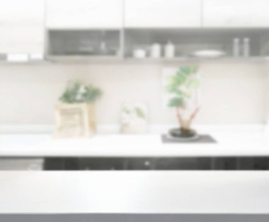 Masa üstü ve arka plan bulanıklık mutfak Oda