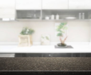 Masa üstü ve arka plan bulanıklık mutfak Oda