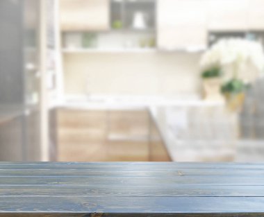 Masa üstü ve arka plan bulanıklık mutfak Oda