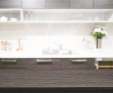 Masa üstü ve arka plan bulanıklık mutfak Oda
