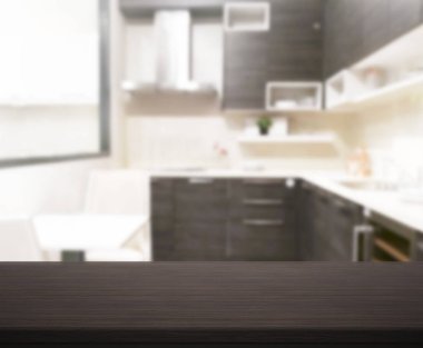 Masa üstü ve arka plan bulanıklık mutfak Oda