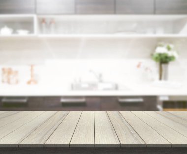 Masa üstü ve arka plan bulanıklık mutfak Oda