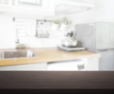 Masa üstü ve arka plan bulanıklık mutfak Oda