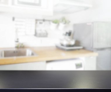 Masa üstü ve arka plan bulanıklık mutfak Oda