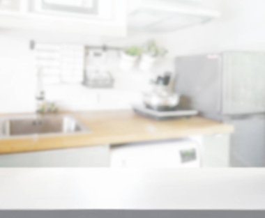 Masa üstü ve arka plan bulanıklık mutfak Oda