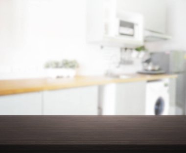 Masa üstü ve arka plan bulanıklık mutfak Oda