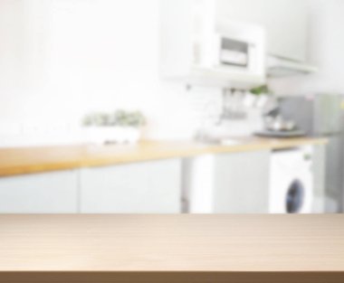 Masa üstü ve arka plan bulanıklık mutfak Oda