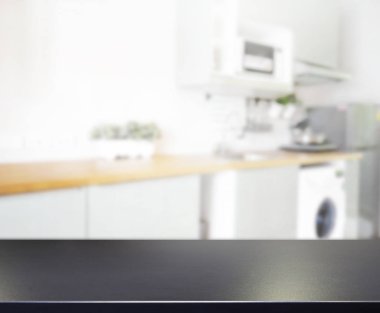 Masa üstü ve arka plan bulanıklık mutfak Oda