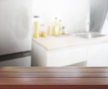 Masa üstü ve arka plan bulanıklık mutfak Oda