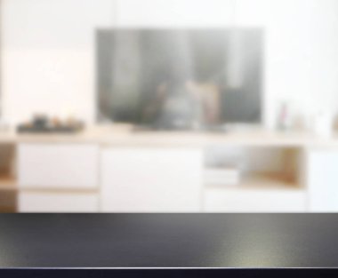 Arka planın Masa Üstü ve Bulanık Oturma Odası