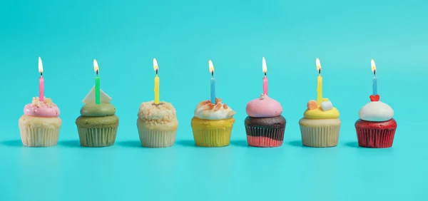Geburtstagstorte Auf Farbe Für Hintergrund — Stockfoto