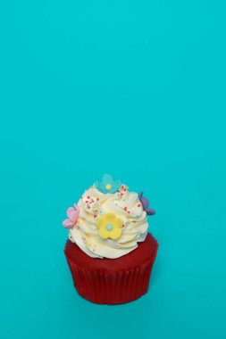 Doğum günü pastası üzerinde arka plan rengini