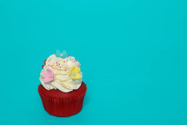 Doğum günü pastası üzerinde arka plan rengini