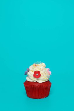 Doğum günü pastası üzerinde arka plan rengini