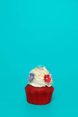 Doğum günü pastası üzerinde arka plan rengini