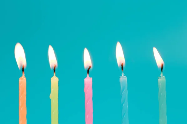 Kerze Party Auf Farbe Für Hintergrund — Stockfoto
