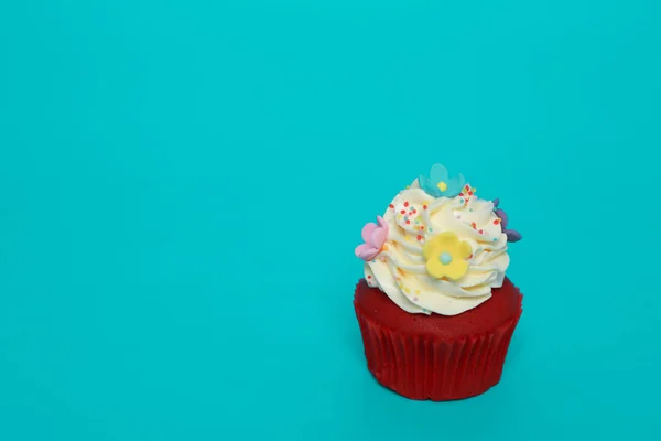 Torta Compleanno Colore Sfondo — Foto Stock