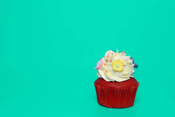 День Рождения Торт Цвет Фона — стоковое фото