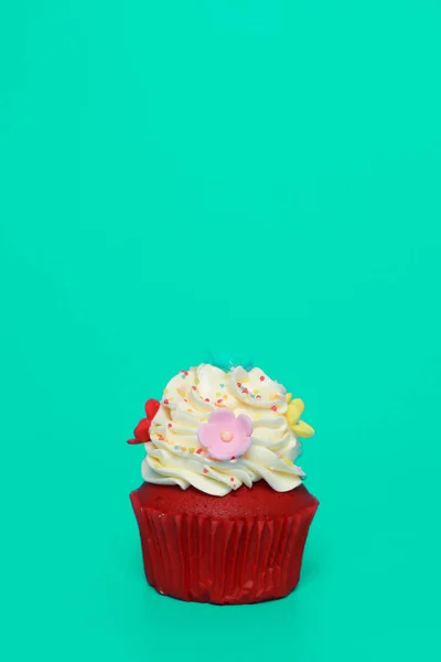 Torta Compleanno Colore Sfondo — Foto Stock