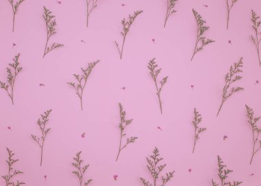 Çiçek desen üstten görünüm renk kağıt üzerinde arka planı için