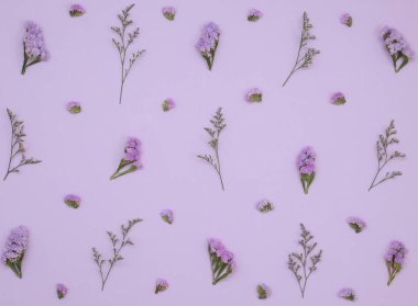 Çiçek desen üstten görünüm renk kağıt üzerinde arka planı için