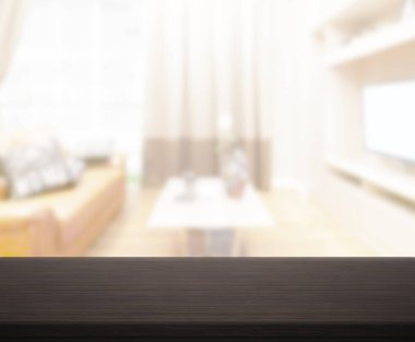 Arka planın Masa Üstü ve Bulanık Oturma Odası