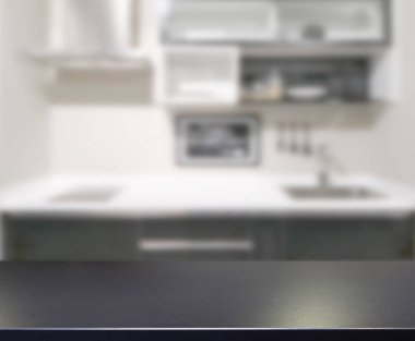 Masa üstü ve arka plan bulanıklık mutfak Oda