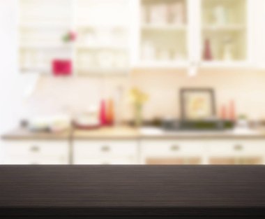 Masa üstü ve arka plan bulanıklık mutfak Oda