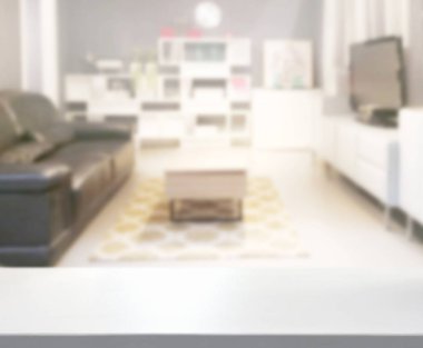 Arka planın Masa Üstü ve Bulanık Oturma Odası