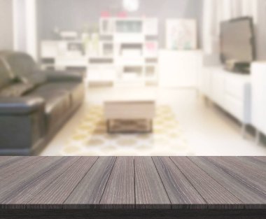 Arka planın Masa Üstü ve Bulanık Oturma Odası