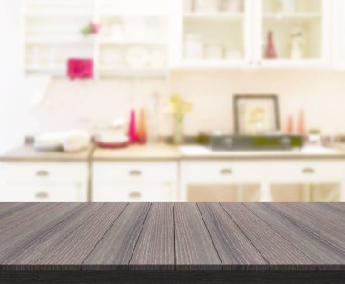 Masa üstü ve arka plan bulanıklık mutfak Oda