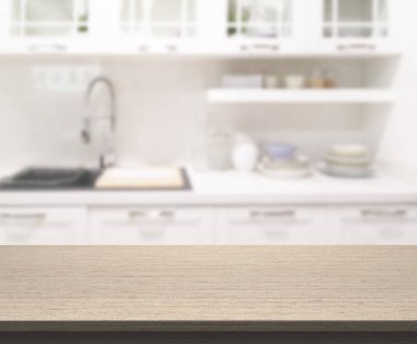 Masa üstü ve arka plan bulanıklık mutfak Oda