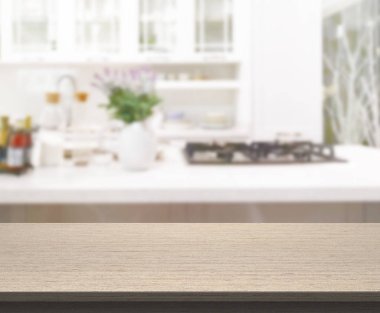 Masa üstü ve arka plan bulanıklık mutfak Oda