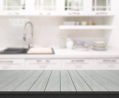 Masa üstü ve arka plan bulanıklık mutfak Oda