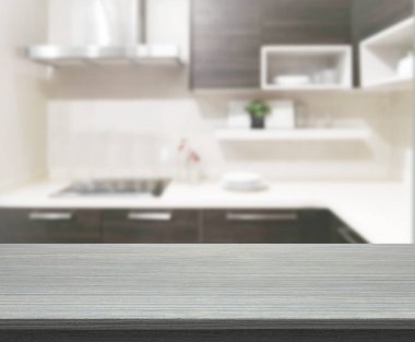 Masa üstü ve arka plan bulanıklık mutfak Oda