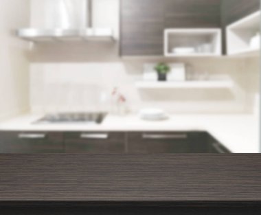 Masa üstü ve arka plan bulanıklık mutfak Oda