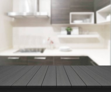 Masa üstü ve arka plan bulanıklık mutfak Oda