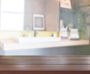 Masa üstü ve arka plan bulanıklık banyo