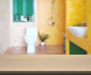 Masa üstü ve arka plan bulanıklık banyo