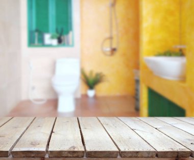 Masa üstü ve arka plan bulanıklık banyo