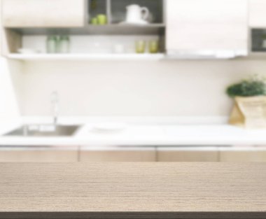 Masa üstü ve arka plan bulanıklık mutfak Oda