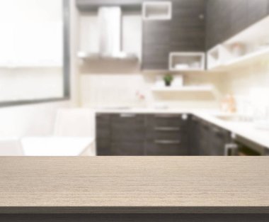 Masa üstü ve arka plan bulanıklık mutfak Oda