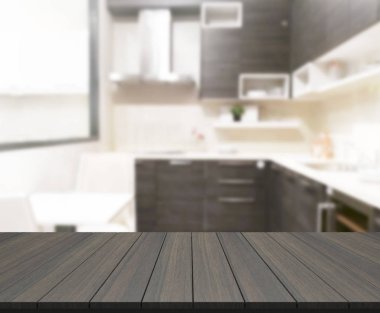 Masa üstü ve arka plan bulanıklık mutfak Oda